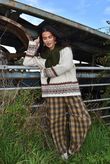 Nora Knit Shawl Khaki